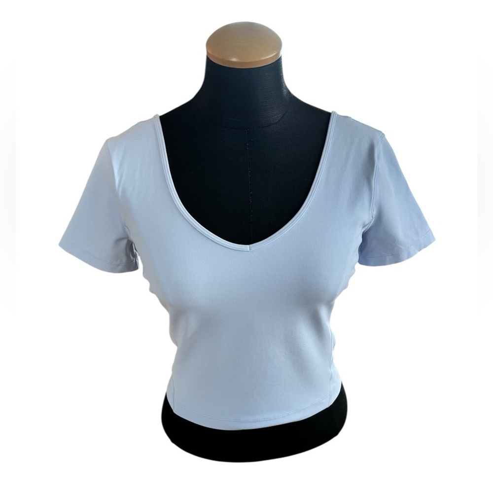 Lululemon Align T-Shirt Cropped Slim Fit Lavender Dew / Lilac Nulu - Size 4